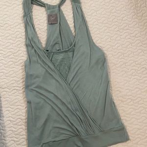 ANTHRO Vanessa Virginia Medium Crossover Tank Top with Keyhole back